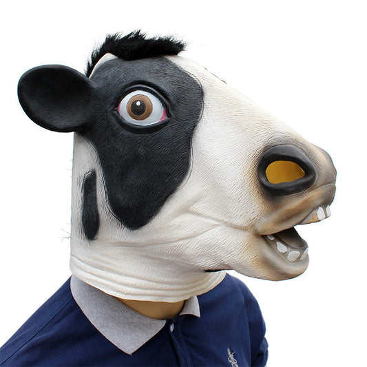 Halloween Party Must - Have: Cow Mask Latex Headgear for Unforgettable Celebrations