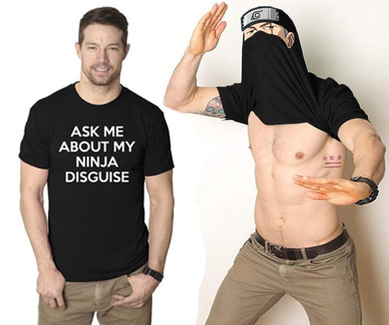 Round Neck Men'S Short-Sleeved Creative Spoof T-Shirt