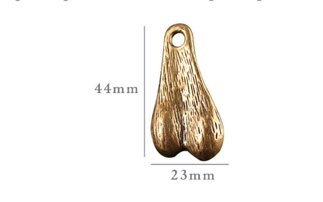 Brass Balls Keychain - Cheeky Conversation Starter