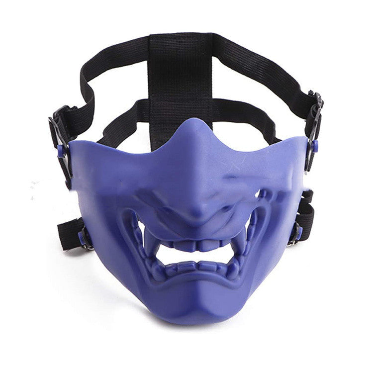 Menacing Black Demon - Style Airsoft Mask for Cosplay & Outdoor Games