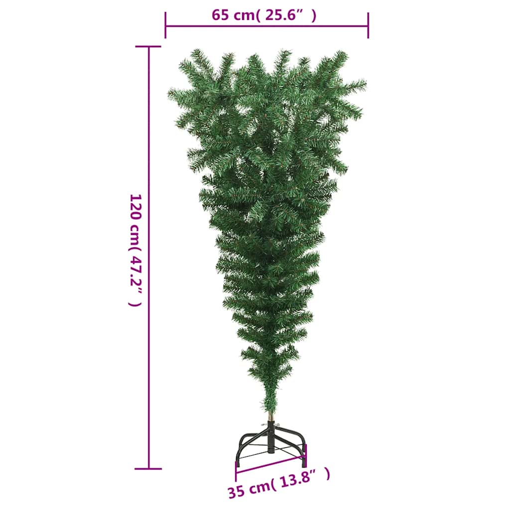 Artificial Christmas Tree with Stand, Upside Down, 120 cm