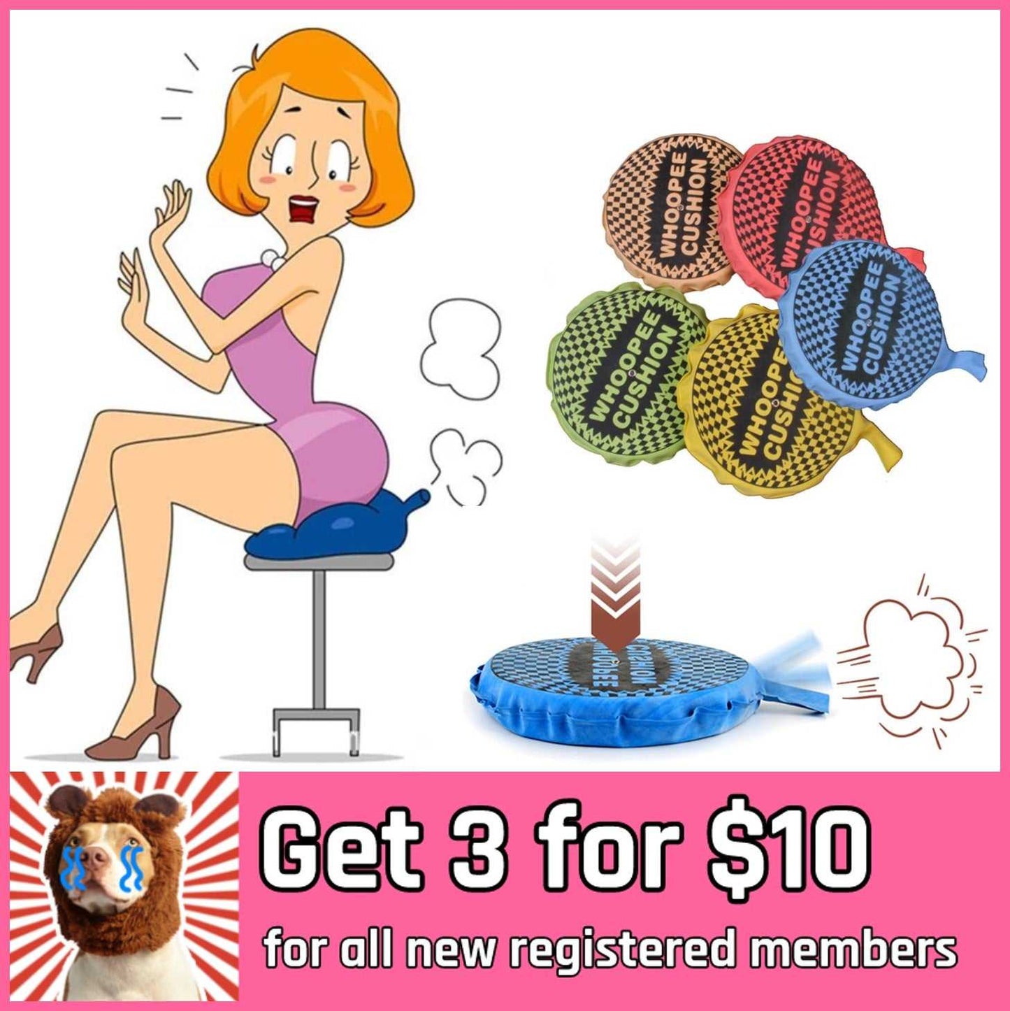 Farting Whoopee Cushion youcantbringitwithyou