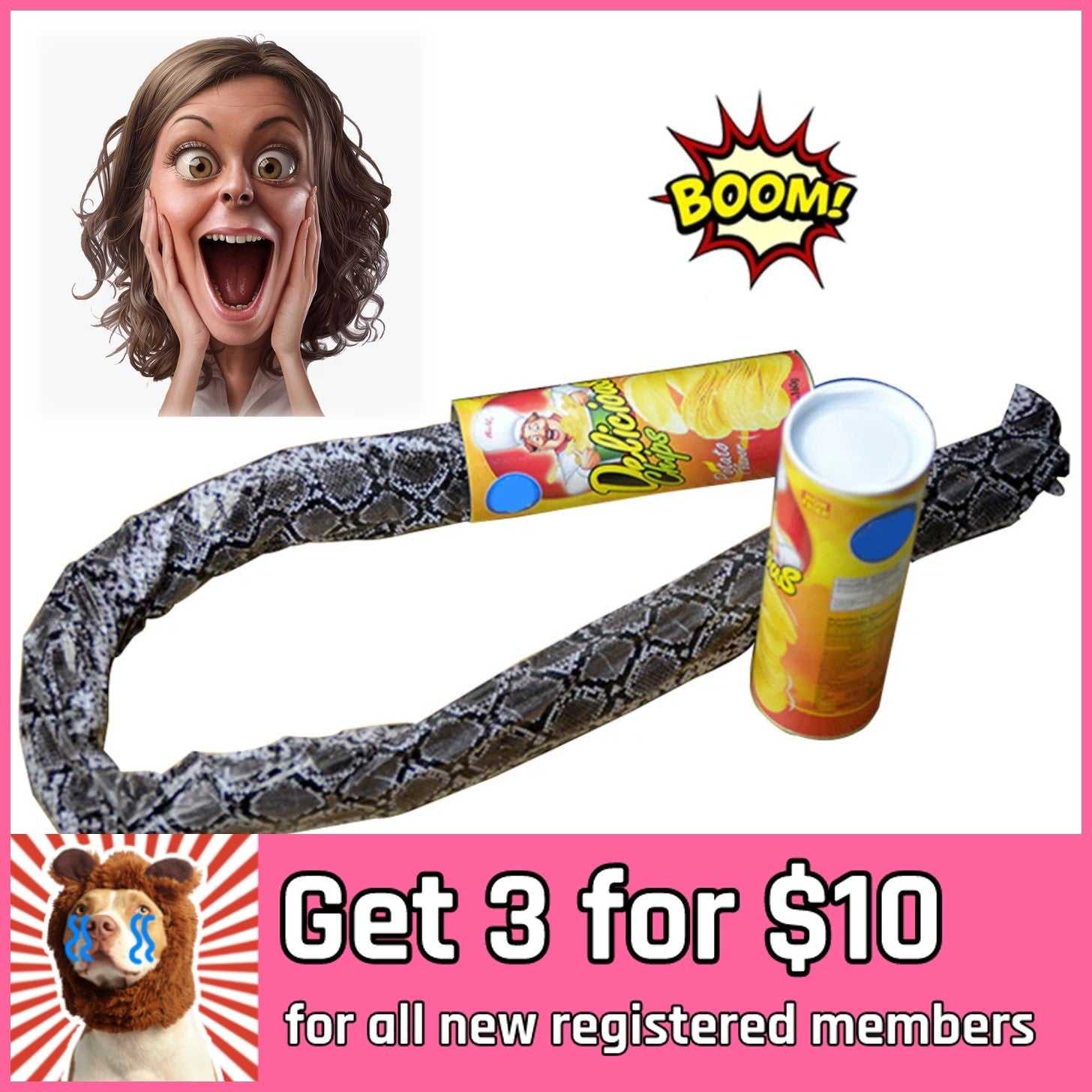 Funny Potato Chips Bucket Tricky Toy youcantbringitwithyou