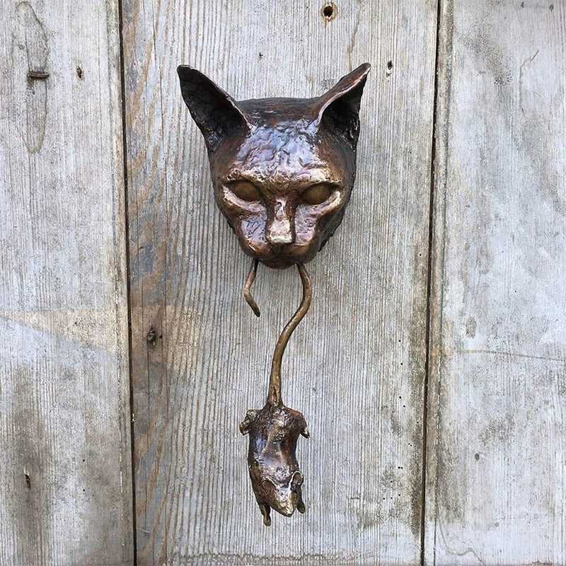 Wall Hangings Lovely Cat Door Knocker youcantbringitwithyou