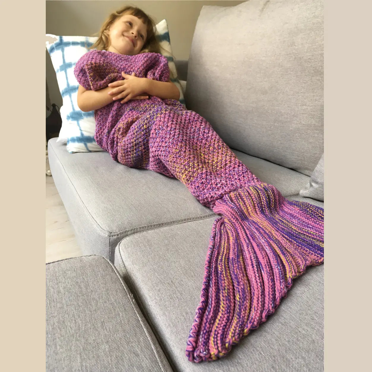 Mermaid Tail Blanket Soft Crochet Sleeping Bag youcantbringitwithyou