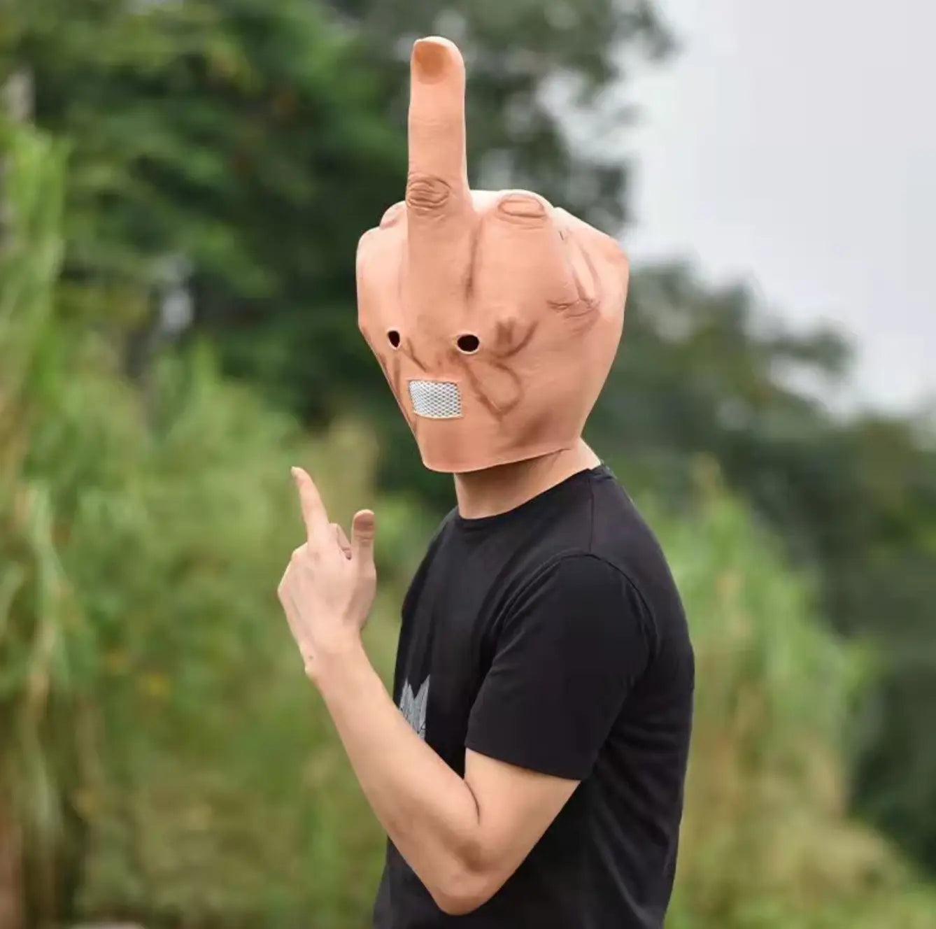 Middle Finger Full Head Mask youcantbringitwithyou