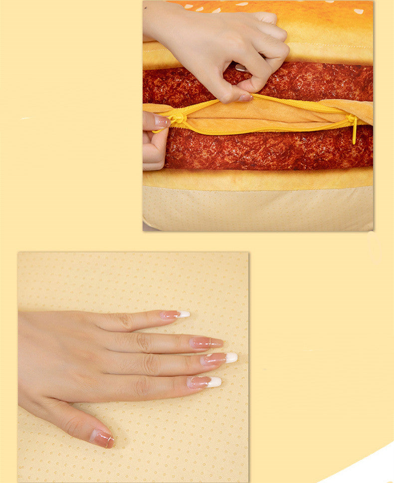 Giant Burger - Shaped Plush Pillow: Comfy and Fun Decor for Your Space