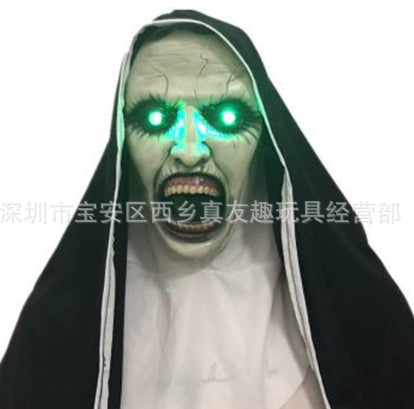 Halloween Granny Mask Latex Headgear Wig Mask