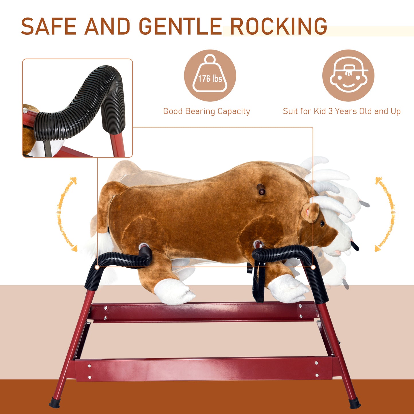 teel spring base detail - solid metal frame that gives the bull its real bounce